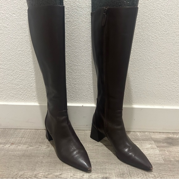 Cole Haan Leather Knee-High Boots - Picture 1 of 9